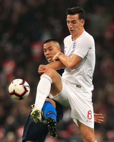 Lewis Dunk making his England debut