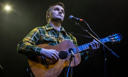 Phil Elverum performing in California in 2017.