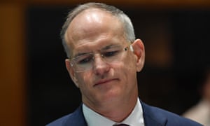 News Corp Australasia chief executive Michael Miller before a Senate inquiry into media diversity in Australia on Friday, 19 February 2021.