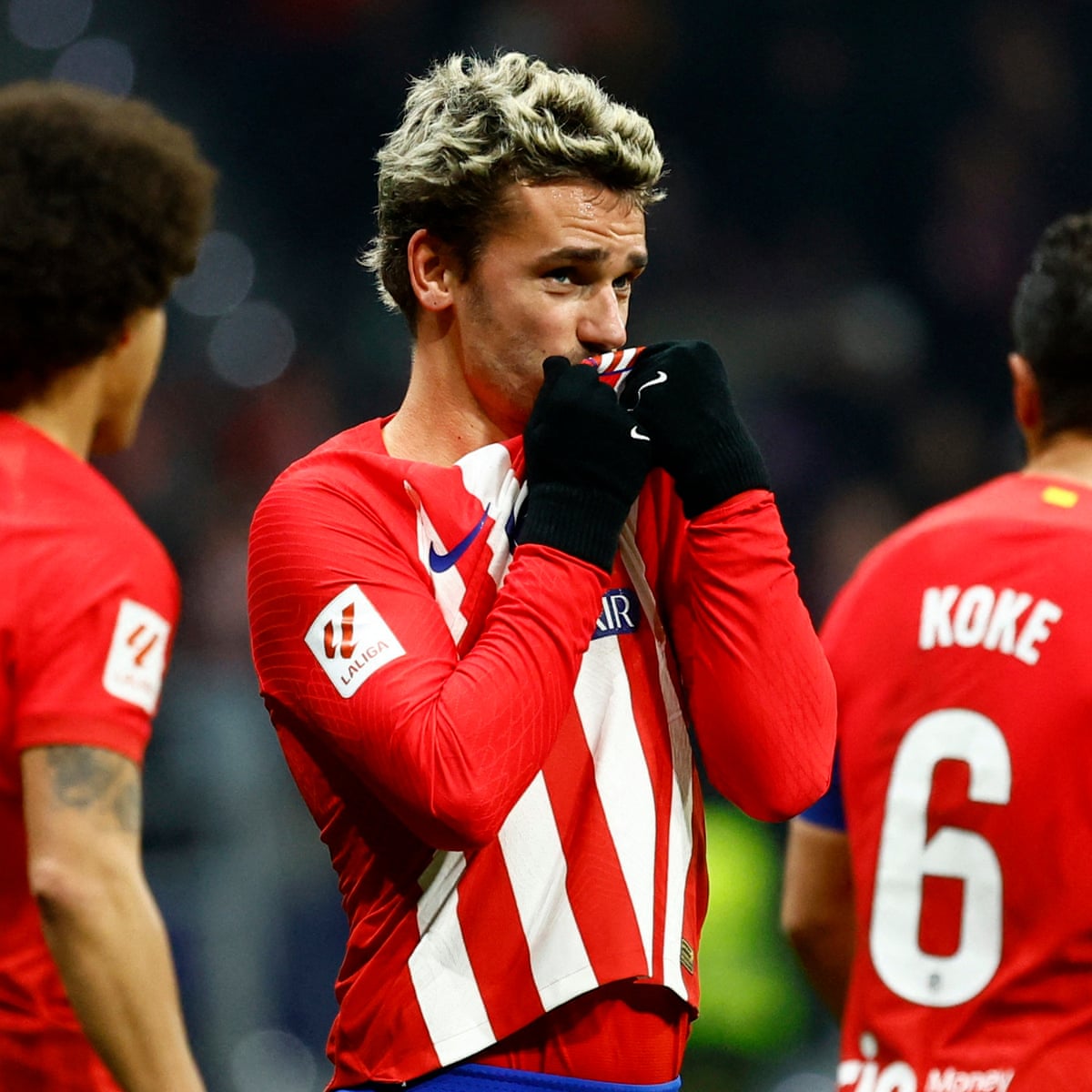 Griezmann celebrating with fans