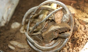 Jewellery including bangles from the Watlington hoard.