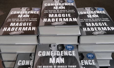 A book on Donald Trump by New York Times journalist Maggie Haberman is displayed at a bookstore.