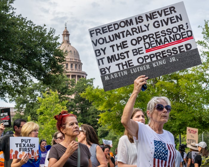 Texas governor Greg Abbott sues to oust Democrat from office as showdown escalates