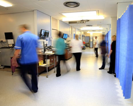 Staff on an NHS hospital ward