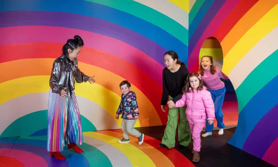 Hiromi Tango's Rainbow Dream Moon Rainbow, at Dark Mofo 2022 Tasmania. Image courtesy of the artist and Dark Mofo 2022, Hobart, Tasmania, Australia