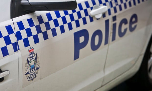 Police car on Hay Street Perth, Western Australia