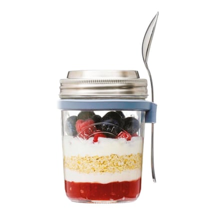 Kilner 0.35 Litre Breakfast Jar Set with Stainless Steel Spoon and Measuring Lid