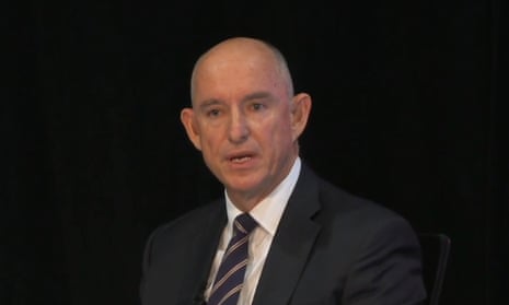 Former human services minister Stuart Robert fronting the robodebt royal commission.