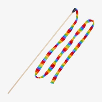 Pets at Home Rainbow cat teaser toy.