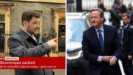 'I was not expecting that': journalists react to David Cameron entering No 10 – video