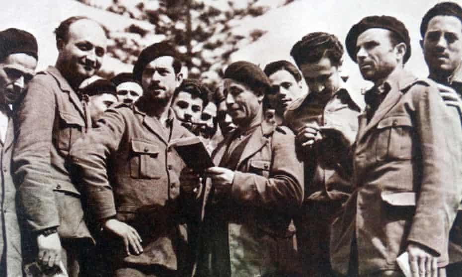 Volunteers of the International Brigades being trained in Albacete, Spain, during the Spanish Civil War