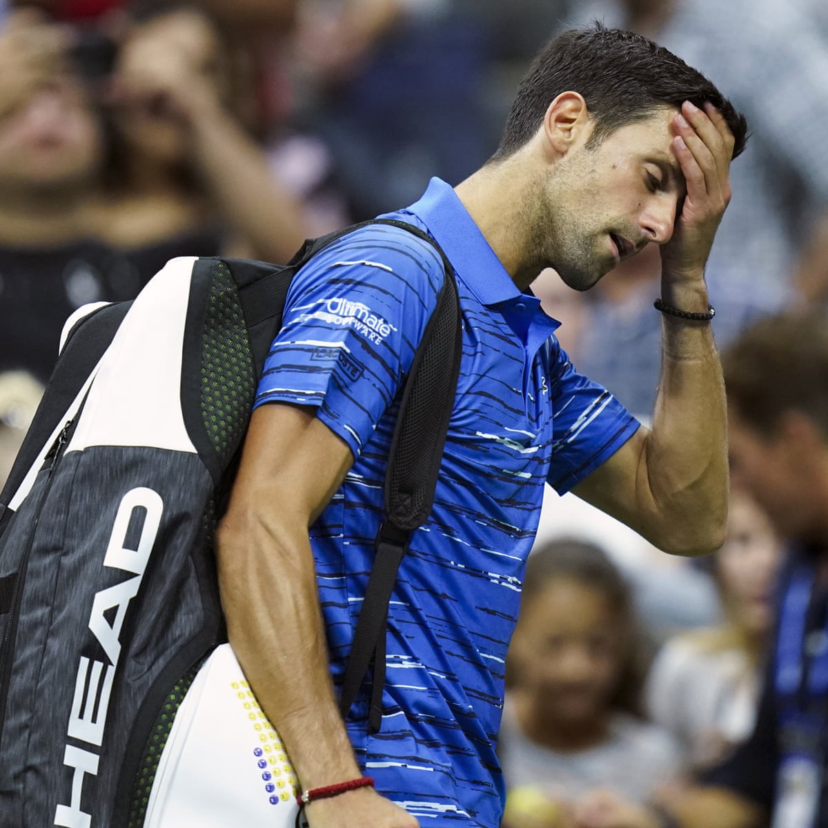 Us Open Title Defence Ends As Djokovic Departs To Boos After Retiring Hurt Sport The Guardian