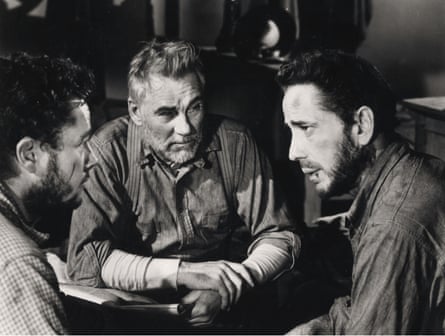 Ta da … grandfather Walter Huston, centre, with Humphrey Bogart in The Treasure Of The Sierra Madre.
