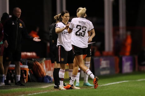 Alessia Russo is substituted for Rachel Williams.