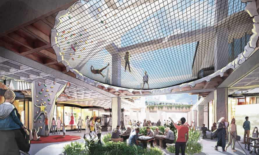 An artist’s impression of the new shopping centre in Broad Marsh, Nottingham.