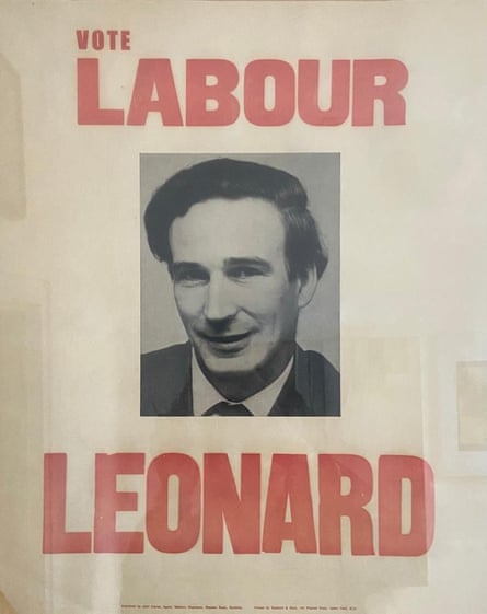 An election poster for Dick Leonard. He served as an MP in the 1970s