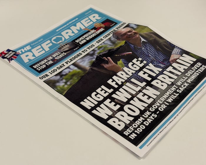 Reform UK launches its own ‘newspaper’ with Farage on front page