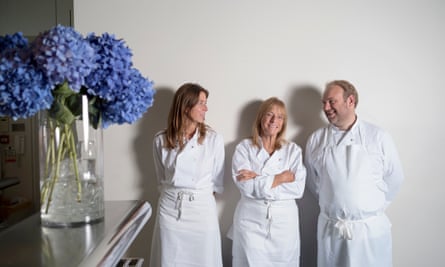 River Cafe founder Ruth Rogers (centre), with current executive head chefs Sian Wyn Owen (left) and Joe Trivelli (right).
