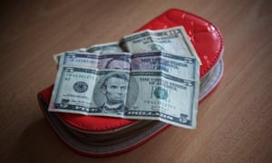 Purse with 20 dollars