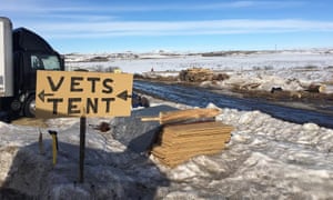 The veterans camp at Standing Rock.
