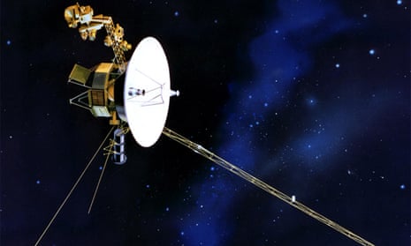 An artist’s rendition of the Voyager spacecraft. 
