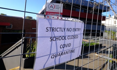 A school in Flemington, Melbourne, that closed due to a Covid outbreak in August. 
