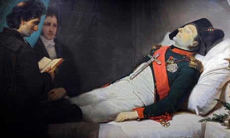 A 1843 painting by French artist Jean-Baptiste Mauzaisse depicts Napoleon Bonaparte on his deathbed.