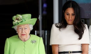The Queen and the Duchess of Sussex observe a moment of silence in memory of the victims of the Grenfell Tower fire during their visit to Chester