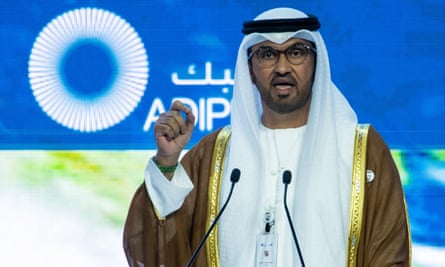 The president of the upcoming COP28 climate change summit, Sultan Al Jaber.