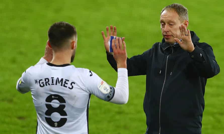 Swansea’s manager, Steve Cooper, wants a mix of youth and experience in his team.