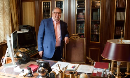 Alisher Usmanov at his office in Moscow in 2017