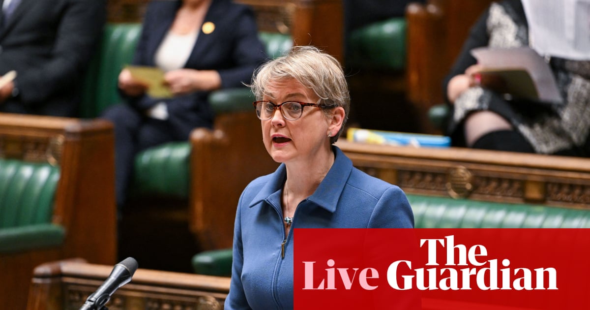 UK will not be joining Trump's board of peace' for now, citing Putin's invitation, Yvette Cooper says UK politics live