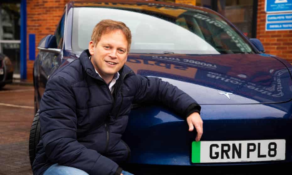 Transport secretary, Grant Shapps, an enthusiast of electric vehicles, has green plates fitted to his car.