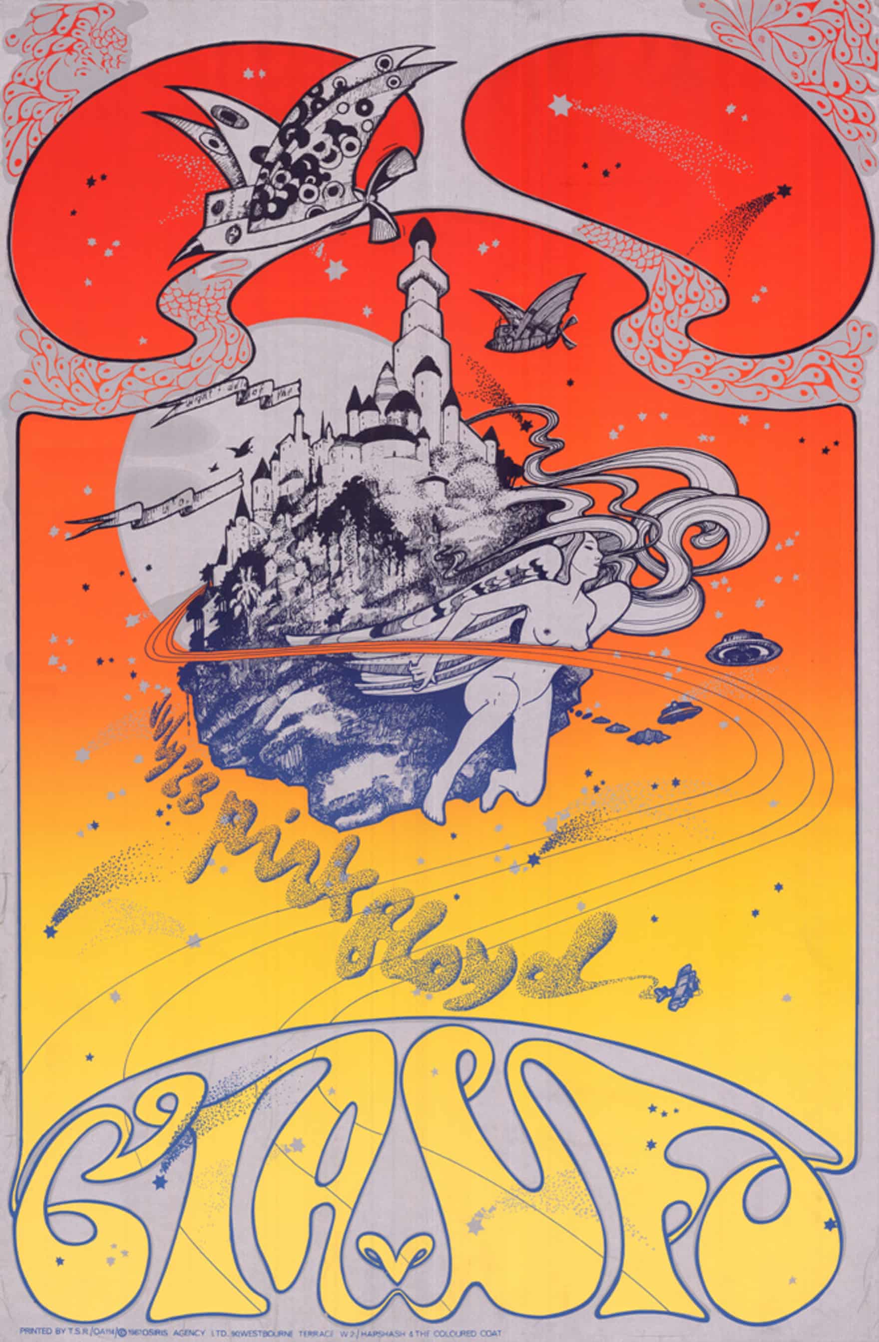 affiche pour un concert de Pink Floyd (Hapshash and the Coloured Coat, 1967)
