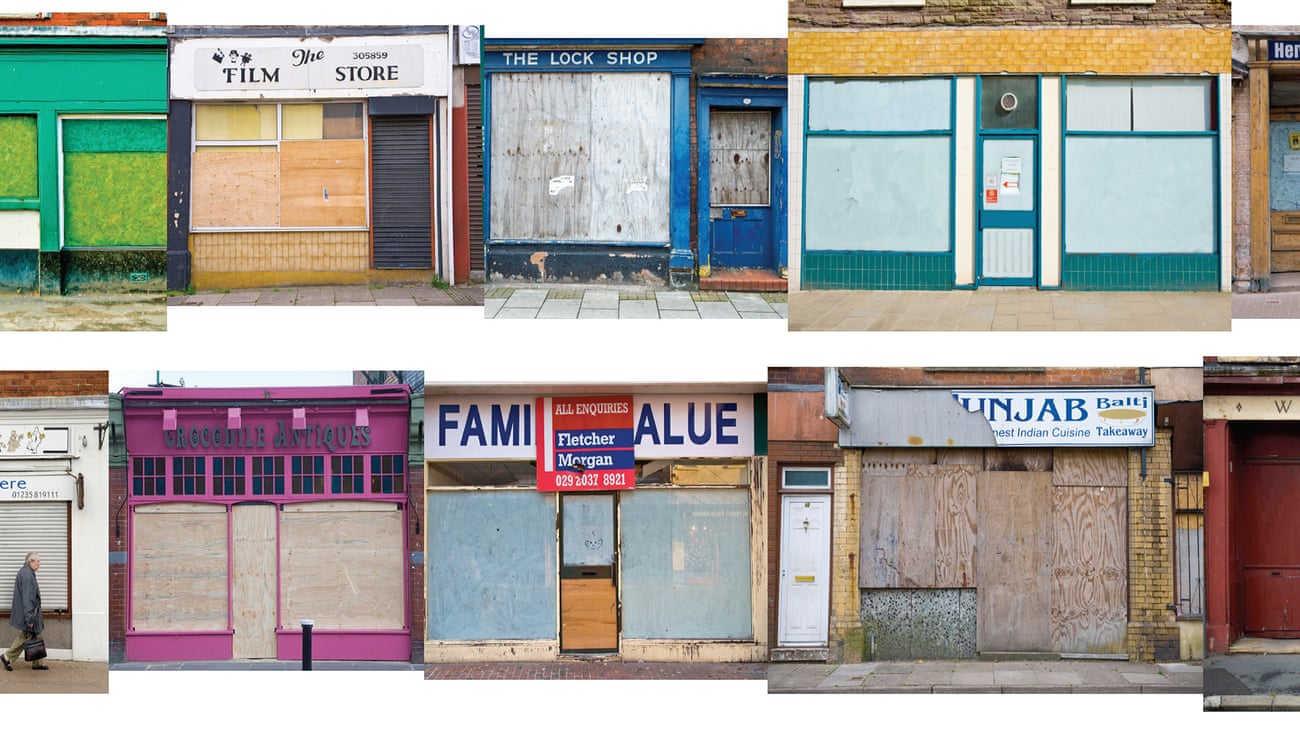 composite of closed down shops