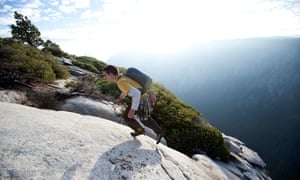 Alex Honnold solos on El Capitan in Yosemite national park in California.