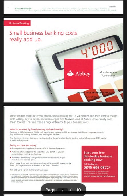Abbey National business banking advert.