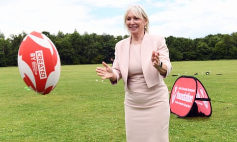 Nadine Dorries pictured at the launch of a report into the social impact of the resecheduled Rugby League World Cup.