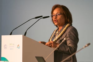 President Heine makes a speech at COP23 in Bonn.