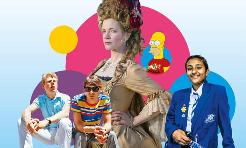 From left: the Style Council; Lucy Worsley; The Simpsons; and Educating Greater Manchester