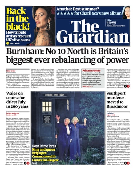 หน้าแรกของ Guardian 24 กรกฎาคม 2026