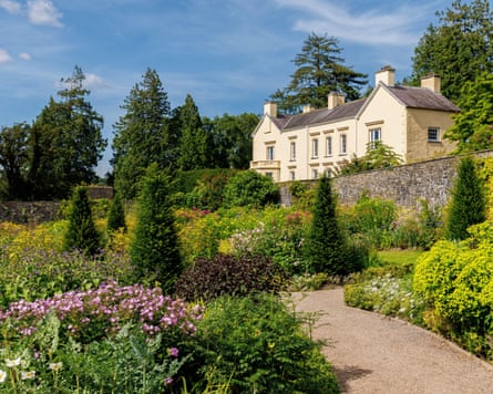 The walled garden and mansion at Aberglasney Gardens.
