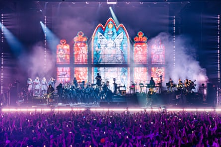 Gorillaz with London Community Gospel Choir at Copper Box Arena, London.
