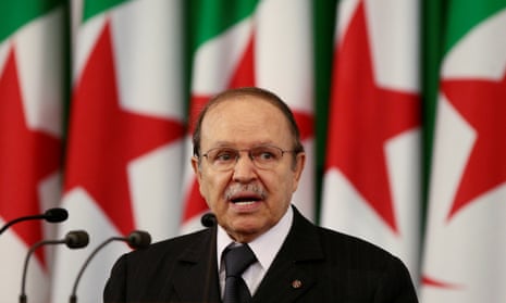 Abdelaziz Bouteflika delivering a speech in Algiers after his re-election in 2009.