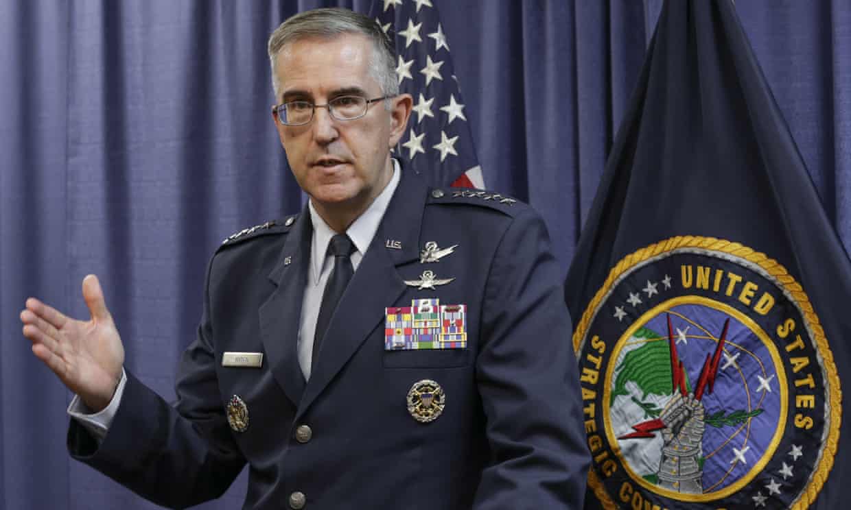 www.theguardian - US general says he would resist 'illegal' Trump nuclear strike order https://www.theguardian.com/us-news/2017/nov/19/us-general-says-he-would-resist-illegal-trump-nuclear-strike-order