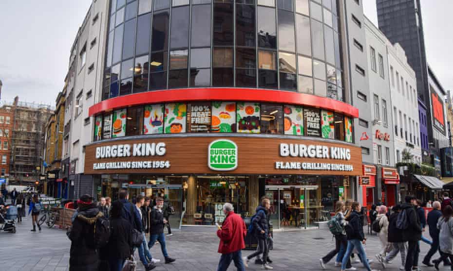 Burger King’s meat-free branch in Leicester Square, London.