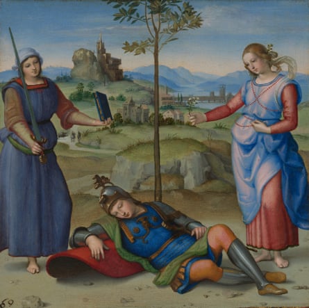 Raphaël, Le Rêve d'un chevalier, vers 1504