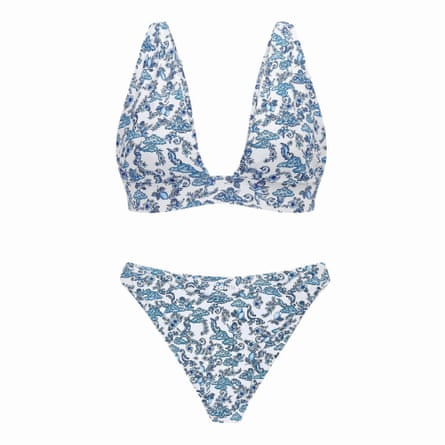 Blue cherub print bikini