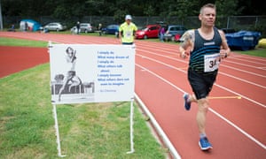 The winner, James Stewart, runs a staggering 160 miles during the 24-hour race.