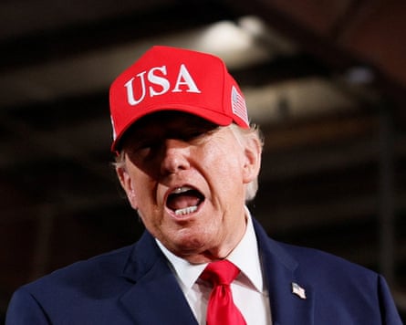 Donald Trump in a USA baseball cap